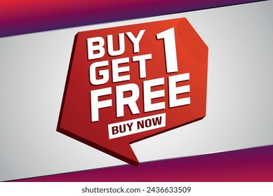 buy 1 get free buy now poster banner graphic design icon logo sign symbol social media website coupon

