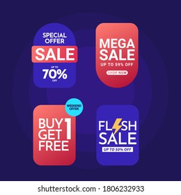 buy 1 get 1 free premium vector template.