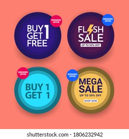 buy 1 get 1 free premium vector template.