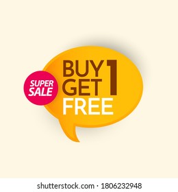 buy 1 get 1 free premium vector template.