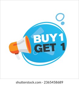 Buy 1 Get 1 Free Promotion Banner Illustration Banner