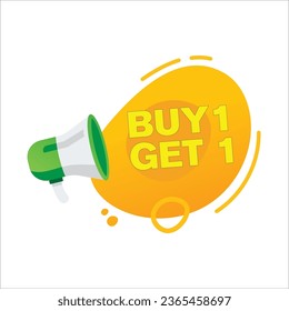 Buy 1 Get 1 Free Promotion Banner Illustration Banner