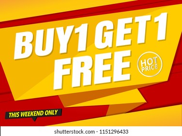 buy 1 get 1 free sale banner