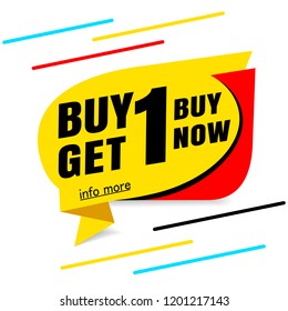 buy 1 get 1 free sale banner template flat design