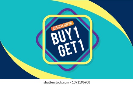 buy 1 get 1 free Sale Design for business for business. Discount Banner Promotion Template