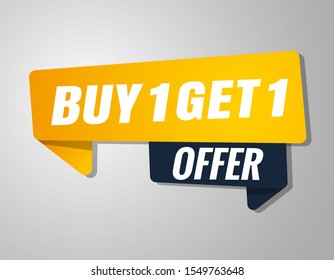 Buy 1 Get 1 free sale banner template modern