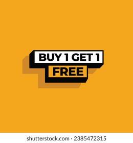 Buy 1 Get 1 Free sale banner template. 