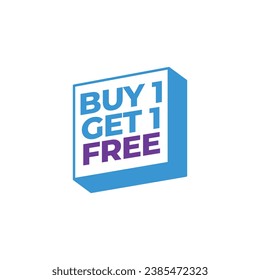 Buy 1 Get 1 Free sale banner template. 