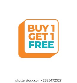 Buy 1 Get 1 Free sale banner template. 