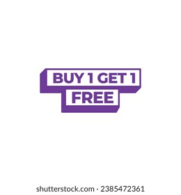 Buy 1 Get 1 Free sale banner template. 