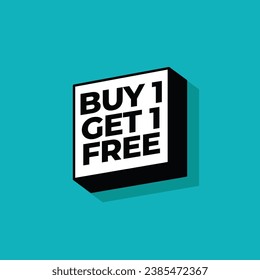 Buy 1 Get 1 Free sale banner template. 