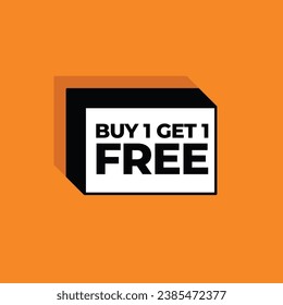 Buy 1 Get 1 Free sale banner template. 