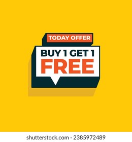Buy 1 Get 1 Free sale banner template. 
