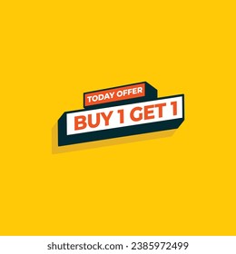 Buy 1 Get 1 Free sale banner template. 