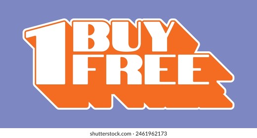 Buy 1 get 1 free Shopping Vector Icon. buy 1 get 1 free offer buttons banner icon. shopping button vector 