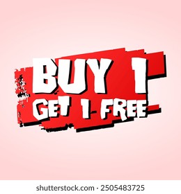 buy 1 get 1 free stamp sign vector