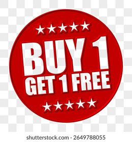 buy 1 get 1 free stamp vector design