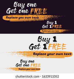 Buy 1 get 1 free vector