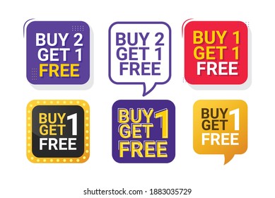 buy 1 get 1 free vector template.
