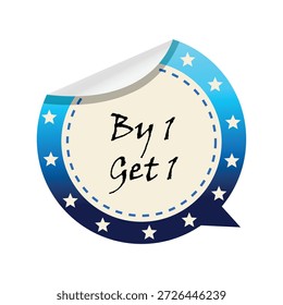 Comprar 1 Obter 1 Mensagem Sticker Venda Badge
