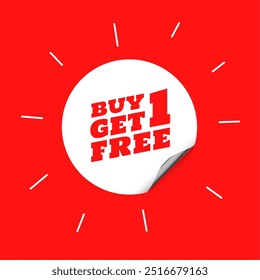 buy 1 get one free promo tag background design vector