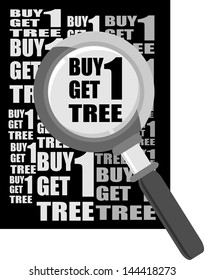 Buy 1 Get Tree, vector