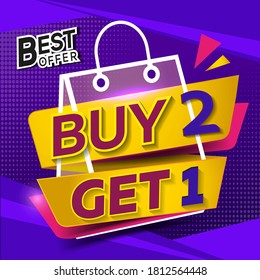 Buy 2 get 1 free. Free thing. Sale of banners. Applies to selected items of equal or lesser value: poster, flyer, flyer, flyer badge, label, or sticker on a faux background.
