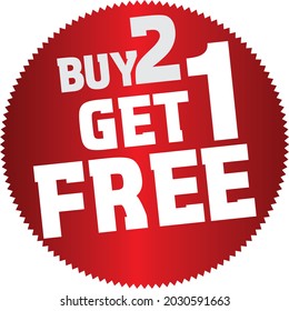 BUY 2 GET 1 FREE VECTOR STAMP