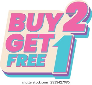 Buy 2 get 1 free pop colour