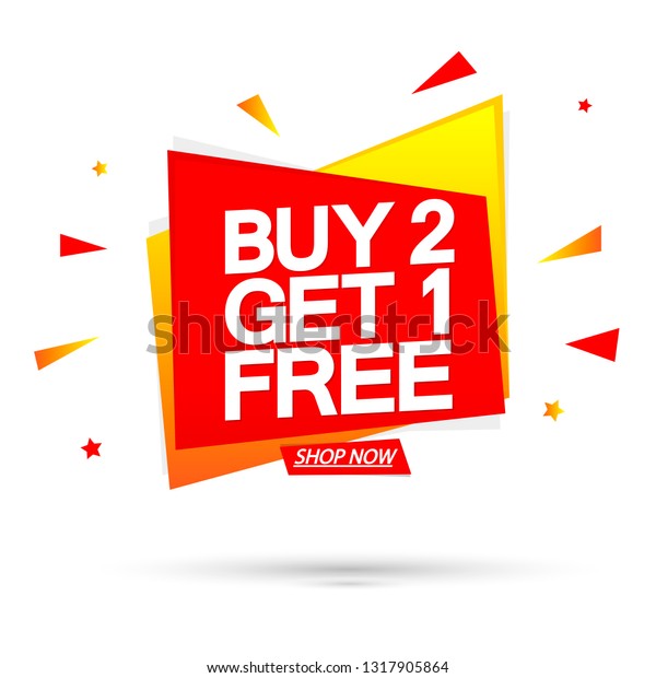 buy 2 get 1 free sale stock vector royalty free 1317905864 https www shutterstock com image vector buy 2 get 1 free sale 1317905864