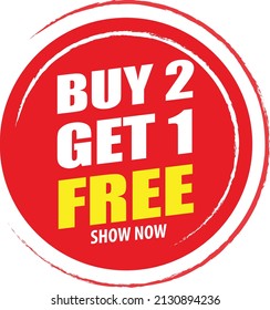 Buy 2 Get 1 Vector Tag Template