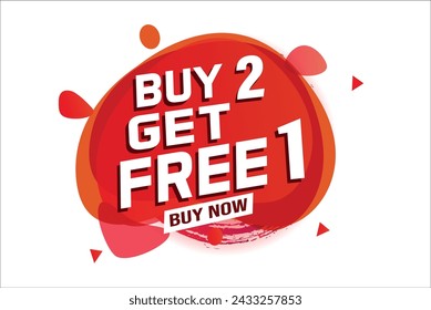 buy 2 get free 1 buy now poster banner graphic design icon logo sign symbol social media website coupon

