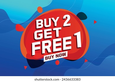 buy 2 get free 1 buy now poster banner graphic design icon logo sign symbol social media website coupon

