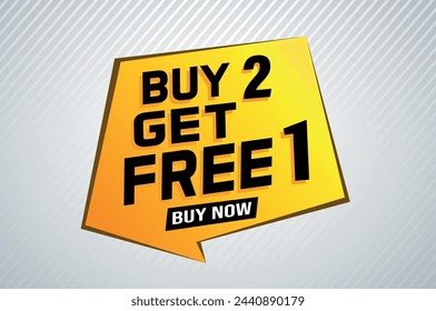 comprar 2 obtener gratis 1 poster banner diseño gráfico icono símbolo de logotipo símbolo de la red social sitio web cupón

