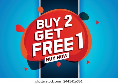 buy 2 get free 1 buy now poster banner graphic design icon logo sign symbol social media website coupon

