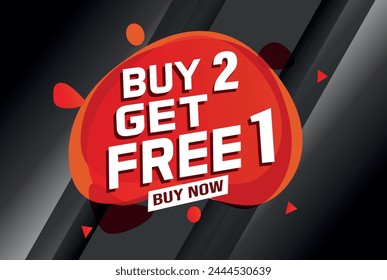 buy 2 get free 1 buy now poster banner graphic design icon logo sign symbol social media website coupon

