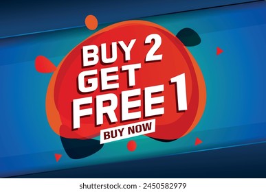 buy 2 get free 1 buy now poster banner graphic design icon logo sign symbol social media website coupon

