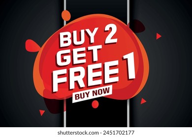 buy 2 get free 1 buy now poster banner graphic design icon logo sign symbol social media website coupon

