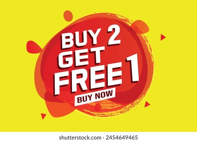 buy 2 get free 1 buy now poster banner graphic design icon logo sign symbol social media website coupon

