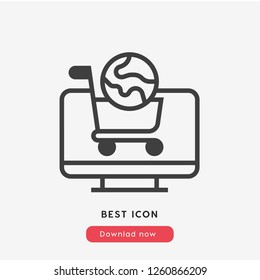 buy around the world icon vector