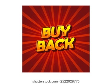 Comprar de nuevo. Diseño de efecto de texto en 3D con colores llamativos