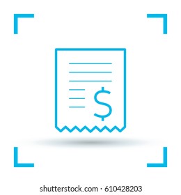 buy bill line vector icon 