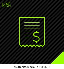 buy bill line vector icon 