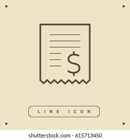 buy bill line vector icon 