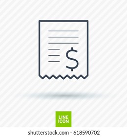 buy bill line vector icon 