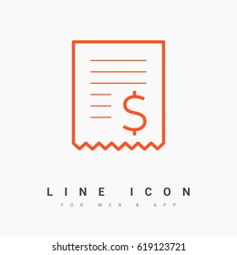 buy bill line vector icon 