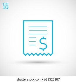 buy bill line vector icon 