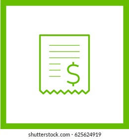 buy bill line vector icon 