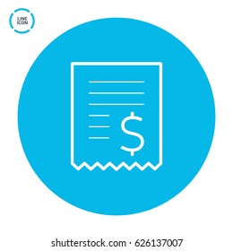 buy bill line vector icon 