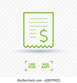 buy bill line vector icon 